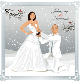 Faire part de mariage hiver 1