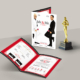 Faire-part de mariage cinéma Mr & Mr Smith - affiche avec ticket de cinéma rétro. Personnalisé avec vos portraits en dessin d'après photos - couple d'hommes LGBT