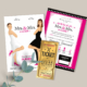 Faire-part de mariage cinéma Mrs & Mrs Smith - affiche avec ticket de cinéma rétro. Personnalisé avec vos portraits en dessin d'après photos - couple de femmes LGBT
