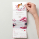 Faire-part Japon Bohème chic original avec vos portraits dessinés d’après vos photos. Thème Japon. Couleurs rose, rouge et blanc. Avec fleurs de cerisier sakura et mont fuji. Invitation personnalisable pour mariage, Baptême, anniversaire, bar mitzvah