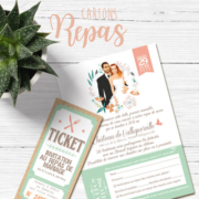 Faire-part de mariage champêtre - rondelle de bois pastel bohème - vintage fleurs couleurs pastel Vert mint, rose poudré, rose corail, vert eau - invitation repas coupon réponse originale