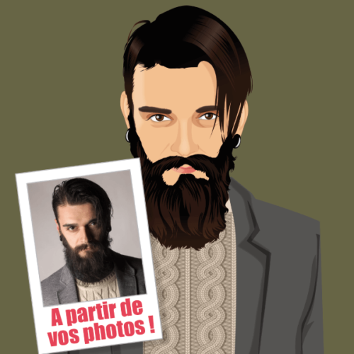 Démarquez-vous avec un portrait à votre image pour votre profil de réseaux sociaux professionnel, que vous soyez travailleur indépendant, freelance ou auto-entrepreneur. Retrouvez votre caricature sur votre carte de visite originale pour une image et une communication personnelle. Vous êtes barbier, coiffeur à domicile, tatoueur, conseiller en image etc