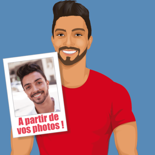 Démarquez-vous avec un portrait à votre image pour votre profil de réseaux sociaux professionnel, que vous soyez travailleur indépendant, freelance ou auto-entrepreneur. Retrouvez votre caricature sur votre carte de visite originale pour une image et une communication personnelle. Vous êtes coach sportif, professeur de yoga, de zumba ou de fitness, agent etc