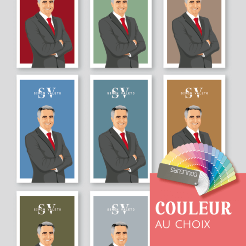 Démarquez-vous avec un portrait à votre image pour votre profil de réseaux sociaux professionnel, que vous soyez travailleur indépendant, freelance ou auto-entrepreneur. Retrouvez votre caricature sur votre carte de visite originale pour une image et une communication personnelle. Vous êtes coach, conseiller, commercial, agent immobilier, professeur, courtier, comptable, etc