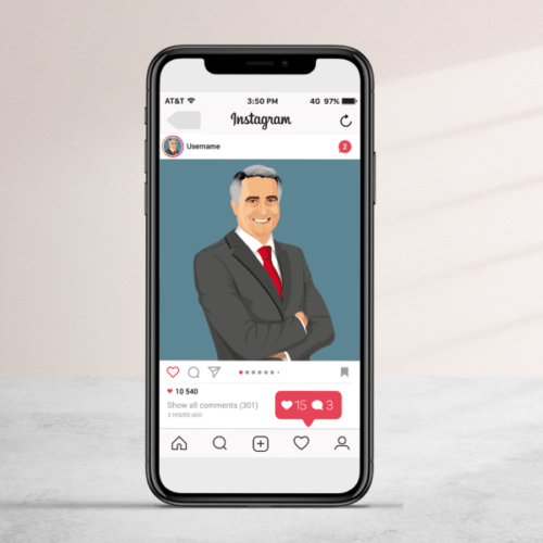 Démarquez-vous avec un portrait à votre image pour votre profil de réseaux sociaux professionnel, que vous soyez travailleur indépendant, freelance ou auto-entrepreneur. Retrouvez votre caricature sur votre carte de visite originale pour une image et une communication personnelle. Vous êtes coach, conseiller, commercial, agent immobilier, professeur, courtier, comptable, etc