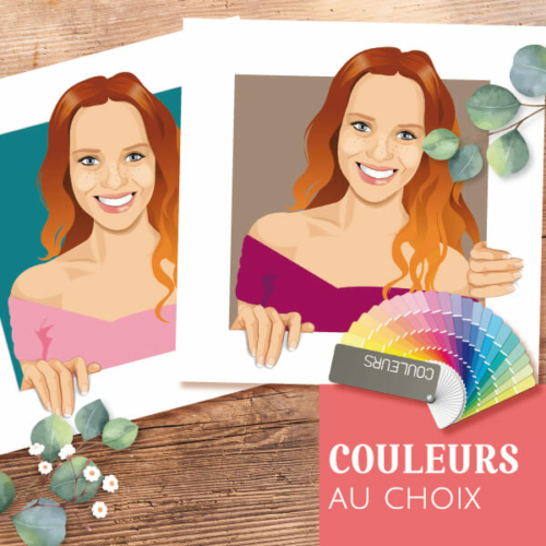 Portrait de couple en dessin d'après vos photos. Réalisez un tableau original de votre couple. Personnifiez votre intérieur à votre image avec des portraits en dessins originaux réalisés d'après vos photos. Apportez une petite touche originale, personnelle et drôle à votre décoration d'intérieur avec ces tableaux aux couleurs personnalisables. Idée de cadeau idéal pour la saint valentin, en guise de tête de lit originale, dans votre salon ou dans votre bureau, vous aurez toujours votre moitié sous les yeux ! Un vrai cadeau original pour Noël ou un anniversaire de mariage !